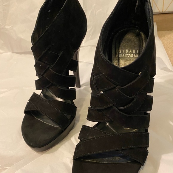 Stuart Weitzman Saxony Platform Sandal Black - Picture 3 of 8